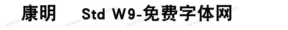 華康明體 Std W9字体转换